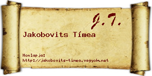 Jakobovits Tímea névjegykártya